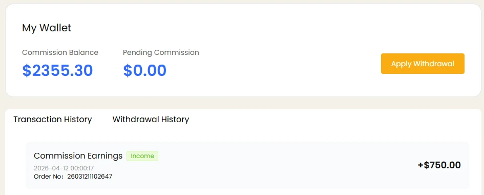 Payout rules example