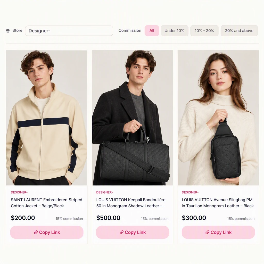 Creator sharing product links